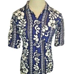 Mens Beachwear Multicolor Hawaiian Aloha Island SS Casual Shirt sz XL